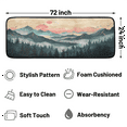 thumbnail image 2 of CURLYOOT Misty Forest Nature Mountain Runner Rug 2'x6' Washable Kitchen Runner Rug Indoor Non Slip Laundry Rugs Floor Carpet for Hallway Kitchen Entryway Bedroom Living Room, 2 of 9