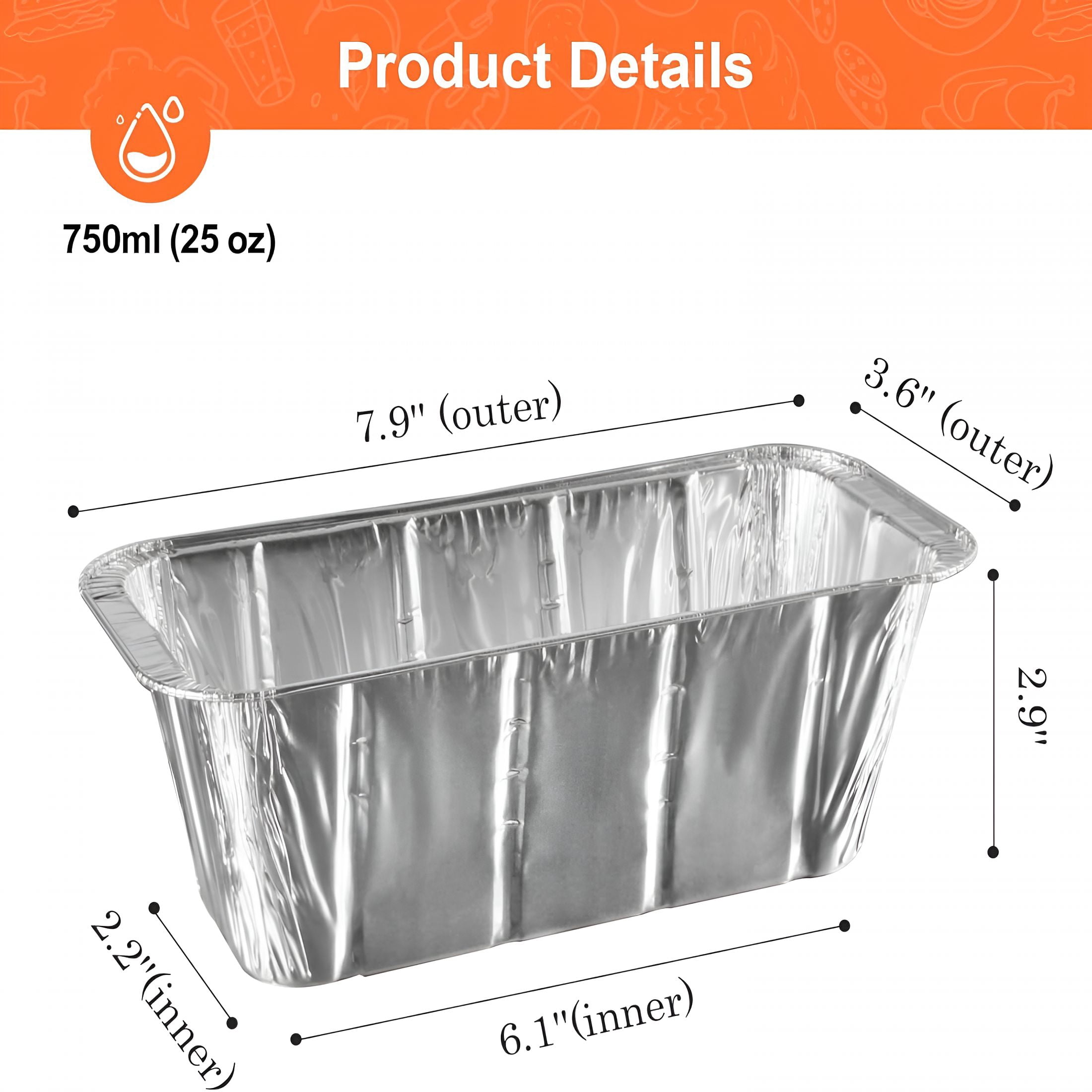 ACDANC 50-Pack Blackstone Griddle Accessories Grease Cup Liners, Drip Pan Aluminum Foil for Blackstone 17, 22, 28, 36 Inch Griddle, Grease Catcher Grill Tray, Disposable, Gift Box Design