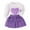 Purple, variant on Tiijoy Newborn Girls Outfits Puff Sleeve Pullover Top and Bow Skirt 2Pcs Set, Sizes 9-12M