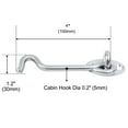 thumbnail image 3 of Unique Bargains Stainless Steel 3.7 Inch Door Window Gate Latch Lock Catch Cabin Hook, 3 of 7
