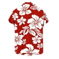 thumbnail image 5 of Amzcrzy Hawaiian Shirt for Men Fashion Casual Short Sleeve Button Down Shirts Casual Tops Tropical Print Breathable Beach Vacation Summer Blouse with Pockets 2XL, 5 of 7