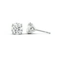 thumbnail image 2 of 3 Ct Round Cut Lab-Grown Diamond Solitaire Stud Earrings 14K White Gold Round, 1.5 Carat Each, 2 of 6