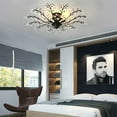 thumbnail image 5 of Vintage 5 Light Crystal Branches Chandelier Pendant Lamp,Bedroom Ceiling Fixture Light, 5 of 9