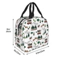 thumbnail image 2 of KLL Camping Caravan 2 Print Insulated Lunch Bag Women, Reusable Cute Tote Lunch Box for Adult & Men, Leakproof Cooler Lunch Bags for Work Office Travel Picnic, 2 of 5