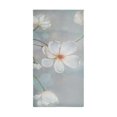 thumbnail image 6 of 2-Piece Polyester cotton Towel Set Absorbent Blooming White Flowers Hand Towel Bath Towel Soft and Comfortable Machine Wash 28.3x14.4, 6 of 7