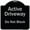 Black & Silver, variant on SignMission A-DES-BG-1818-9865 18 x 18 in. Designer Series Sign - Active Driveway Do Not Block, Black & Gold