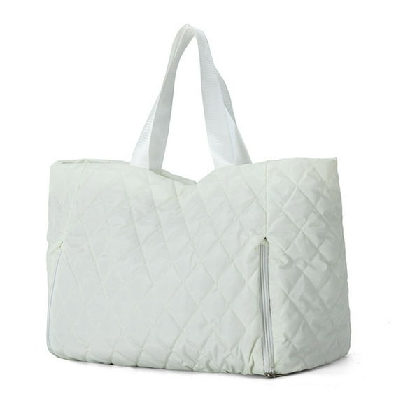 RUISINERY Fitness Bag Quilted Handbag Large Capacity Travel Bag Overnight Bag Top Handle Bag Weekends Bag Trendy Shoulder Bag