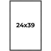 24x39 Rustic Brown Real Wood Picture Frame Width 0.75 inches | Interior Frame Depth 0.5 inches |