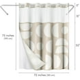 thumbnail image 2 of Americanflat Rideau de Douche Sans Crochets 72x75 - Rideau de Douche Moderne Résistant à l'Eau avec Panneau Transparent, Doublure à Encliqueter et Oeillets Durables - 100 % Polyester - Beige Chaud et Ivoire, 2 of 5