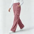 thumbnail image 6 of Cargo Pants For Women Corduroy Wide Leg Baggy High Waisted Stretch Jeans Pockets Straight Casual Jeans, 6 of 7