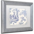 thumbnail image 2 of Trademark Fine Art "Toile Fabrics VI" Canvas Art by Color Bakery White Matte, Silver Frame, 2 of 4