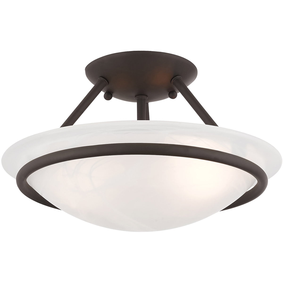 2 Light Bronze Ceiling Light fixture with Steel base material