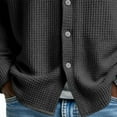 thumbnail image 7 of Hearthz Mens Waffle Shirts Long Sleeve Button Collared Men's Fashion Hoodies & Sweatshirts Big and Tall Warm Knitted Men's Sweaters Pullover, 7 of 7