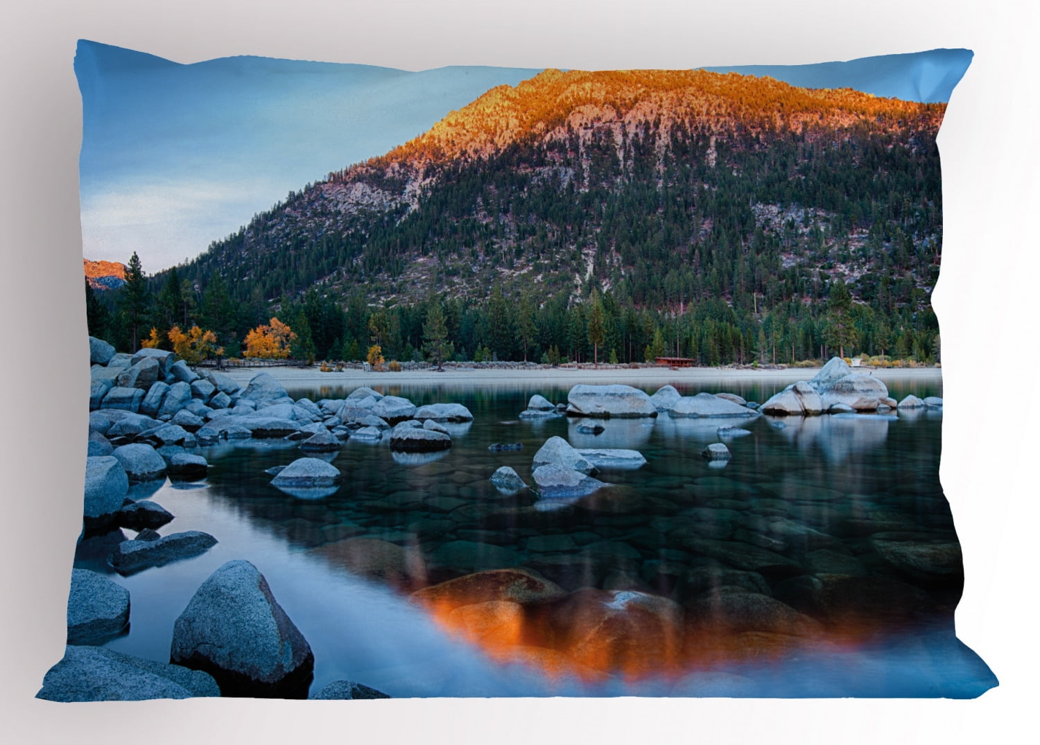 Lake Tahoe Pillow Sham Rocks In A Lake Photo North American Landscape Sierra Nevada California Usa Decorative Standard King Size Printed Pillowcase 36 X 20 Inches Multicolor By Ambesonne Walmart Com Walmart Com