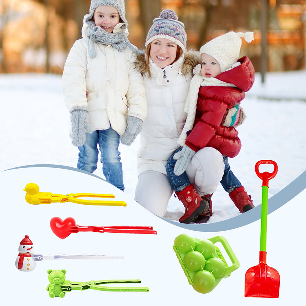 Winter Snow Toys Kit Snowball Maker Tools with Gift Box Christmas Snowball Clips for Kids Winter Snow Fight Maker Tools 