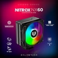 thumbnail image 3 of Disipador CPU Gamer BALAM RUSH NITROX NX60 120mm ARGB LGA 1700 AM5 600-1800 rpm 4-pin Negro, 3 of 6