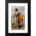 thumbnail image 2 of Eugen von Blaas 10x14 Black Modern Framed Museum Art Print Titled - Anticipation (1911), 2 of 5