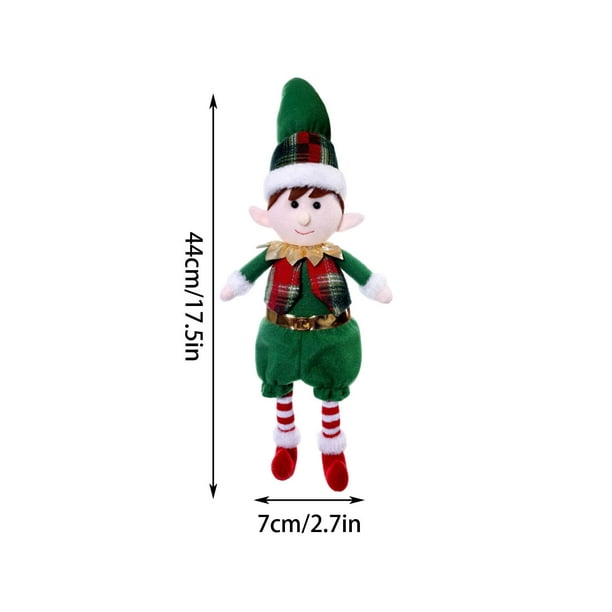 Decoraciones de Navidad para las Muñecas Del Hogar para la Decoración Del Escritorio Del Estante, Juguete de Navidad de Muñeca Suave con las Piernas Largas Figuras Del Coleccionista Regalo de Ornament