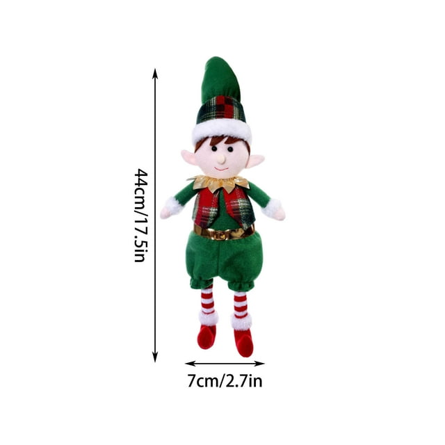 Decoraciones de Navidad para las Muñecas Del Hogar para la Decoración Del Escritorio Del Estante, Juguete de Navidad de Muñeca Suave con las Piernas Largas Figuras Del Coleccionista Regalo de Ornament