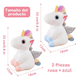 thumbnail image 2 of 2pcs Unicornio Pony De Peluche Arcoiris Tipo Pegaso Almohada Xtellar blanco, 2 of 4