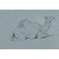 thumbnail image 3 of George Jones 24x17 Black Modern Framed Museum Art Print Titled - A Camel Resting, Side View to the Right (ca. 1856), 3 of 5