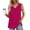 Hot Pink, variant on Giftesty Tank Tops for Women Fashion Women's Spring/Summer Solid Color Casual V-Neck Sleeveless Top Tank Top