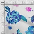 thumbnail image 1 of oneOone Cotton Silk Fabric Flower & Leaves Watercolor Print Sewing Fabric BTY 42 Inch Wide, 1 of 4