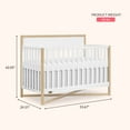 thumbnail image 3 of Dream On Me Owen 5-in-1 Convertible Crib, Greenguard Gold & JPMA Certified, Converts from Baby Crib to Toddler Bed, Kids Bed and Full Size Bed, Vintage White Oak, 3 of 8