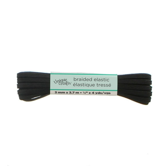 Unique Creativ Black Braided Elastic