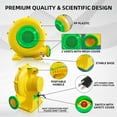 thumbnail image 6 of XHYHWYD Bounce House Blower, 480W 0.64HP at 393 CFM, 4.2 Amps, 120V, Portable Inflatable Bubble House Blower, 6 of 7