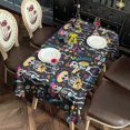 thumbnail image 2 of Day Of the Dead Halloween Pattern Rectangle Tablecloth 60"x102",Waterproof Polyester Rectangle Table Cloth, Wipeable Spillproof Polyester Tablecloth for Dining, Camping, Indoor and Outdoor, 2 of 6