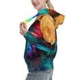thumbnail image 2 of Honeii Vibrant Rainbow Butterfly A Pattern Womens Oversized Hoodies Long Sleeve Sweatshirts Pullover Fall Outfits with Pocket-Medium, 2 of 7