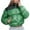 Green, variant on QUYUON Cropped Down Coat Women Winter Thicken Warm Puffer Jackets Band Collar Long Sleeve Cuff Sleeve Short Length Padded Outerwear Coats with Pockets Full Zip Quilted Jackets Green XL
