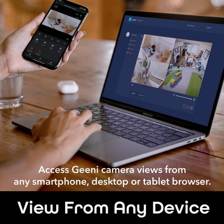 Geeni Aware 1080p Indoor Smart Home Security Camera with 2-Way Talk, Night Vision and Motion Alerts, Works with Alexa and Google Assistant, No Hub Required, White (2 Pack)