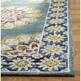 thumbnail image 3 of SAFAVIEH Blossom Trinity Floral Area Rug, Blue/Gold, 6' x 6' Square, 3 of 7