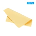 thumbnail image 3 of Uxcell 3.94x3.94" Paño de limpieza de joyas, 50 piezas de paño de pulido de microfibra amarillo, 3 of 5