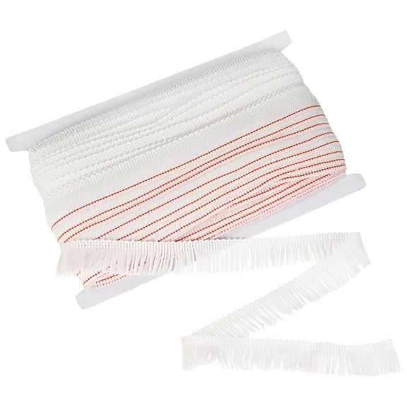 Uxcell 27 Yards Tassel Fringe Trim, 1 Inch Wide Polyester Fringe Boho Lace Sewing Fringe Trimming for Latin Dress/Skirt/Bags/DIY Decoration [Cream White]
