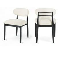 Meridian Furniture Riccio Beige Performance Fabric Upholstered Dining Side Chair, Set of 2