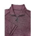 thumbnail image 6 of Eiyaclvo Quarter Zip Pullover Sweater for Men Fall Winter Long Sleeve 1/4 Zipper Stand Collar Sweater Top Underwear Wine M, 6 of 6