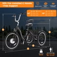 thumbnail image 6 of MOONCOOL 24"/26" Adult Electric Tricycle W/ Cover & Assembly Tools, Peak 700W 36V 10.4AH, 7 Speeds Step Through Electric Trike Motorized Three Wheel Electric Bikes w/ Large Basket for Women Men, 6 of 10
