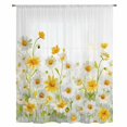 thumbnail image 2 of Yellow White Daisy Sheer Curtains 96 Inches Long, Farmhouse Garden Flowers Blossom Light Filering Curtains, Privacy Drapes Simi Floor to Veiling Curtain for Living Room Bedroom Large Window Treatment, 2 of 9