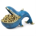 thumbnail image 2 of Estatua de Ballena, Estatuilla de Ballena de Resina, Divertido de Caramelo, Cuenco para Llaves para Mesa de Entrada, Mesa de Escultura de Boca Grande, Azul Marino, 2 of 5