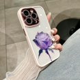 thumbnail image 1 of Funda de teléfono con protección de lente de diamante Rosa simulado para iPhone 14, 13, 12, 11 Pro Max Plus, resistente a caídas y suciedad Fivean unisex, 1 of 2