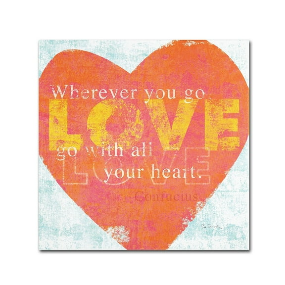 Trademark Fine Art 'Letterpress Love' Canvas Art by Sue Schlabach