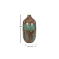 thumbnail image 3 of DecMode 20" Handmade Distressed Blue Ceramic Vase, 3 of 8