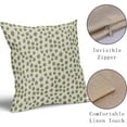 thumbnail image 4 of Sage Green Cream Pillow Covers 18x18 Set of 2 Boho Design Polka Dot Throw Pillows Modern Brush Strokes Print Decorative Outdoor Pillowcase Square Cushion Cover Linen Case for Sofa Couch Bed, 4 of 6
