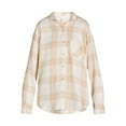 thumbnail image 4 of Time and Tru Women's Soft Button Up Shirt with Long Sleeves, Sizes XS-XXXL, 4 of 6