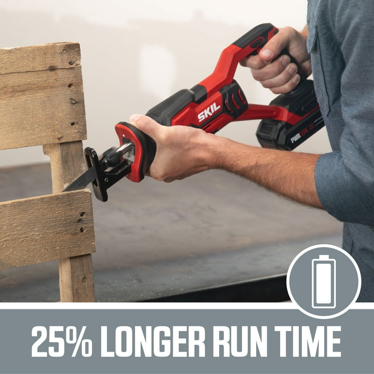 SKIL 20V Cordless Reciprocating Saw, 2.0Ah Lithium Battery and 20V Charger, RS582902 SKIL 20V Cordless Reciprocating Saw, 2.0Ah Lithium Battery and 20V Charger, RS582902