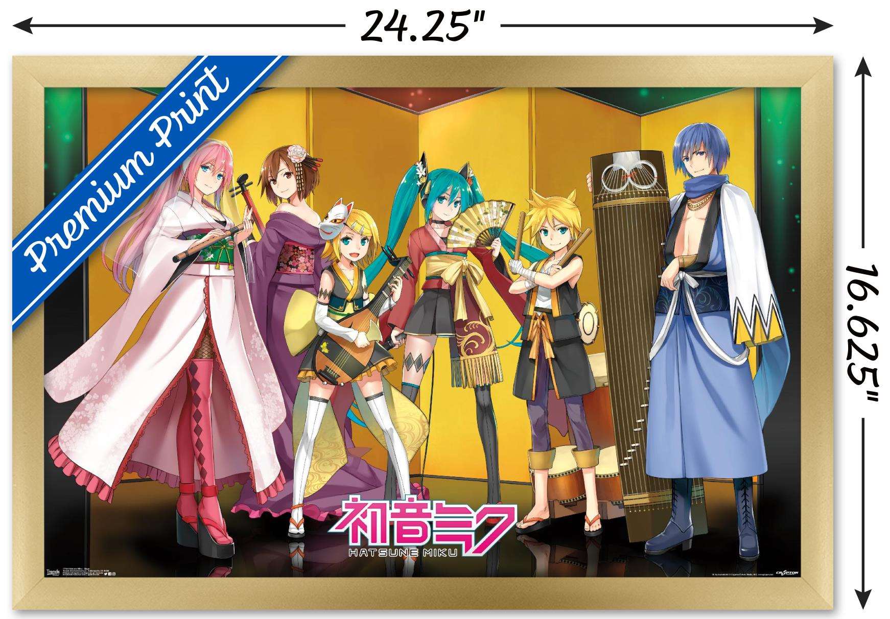 Hatsune Miku - Stage Wall Poster, 14.725" x 22.375", Framed