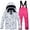 Hot Pink, variant on Gpaecead 6-14 Years Old Kids Girls Boys Ski Suit Outdoor Windproof Waterproof Warm Cotton Thickened White